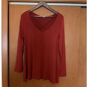 Jodifl Long Sleeve Criss‎ Cross Top Size Medium